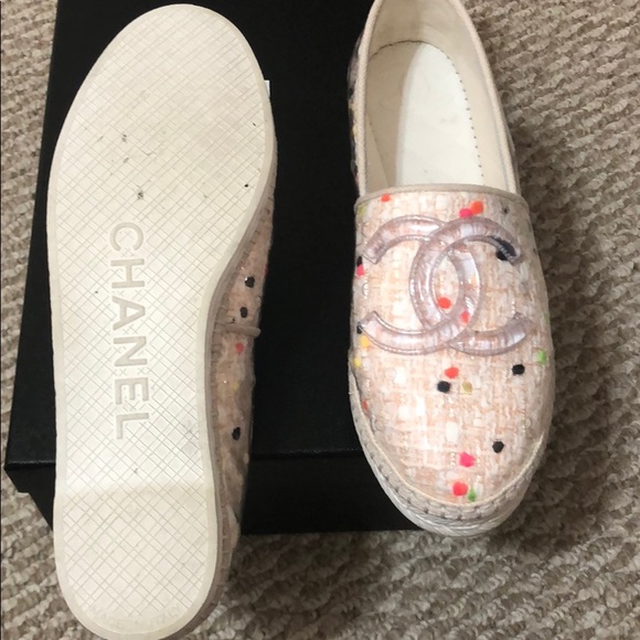 Chanel tweed crystal cruise tweed espadrilles - Picture 5 of 5